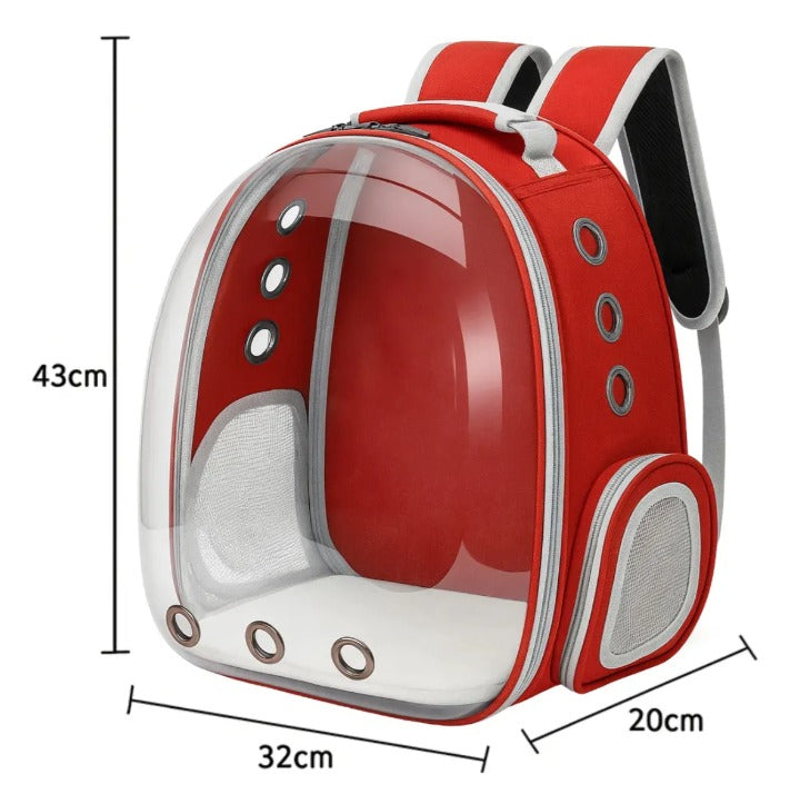 Mochila Transportador Mascotas Gris